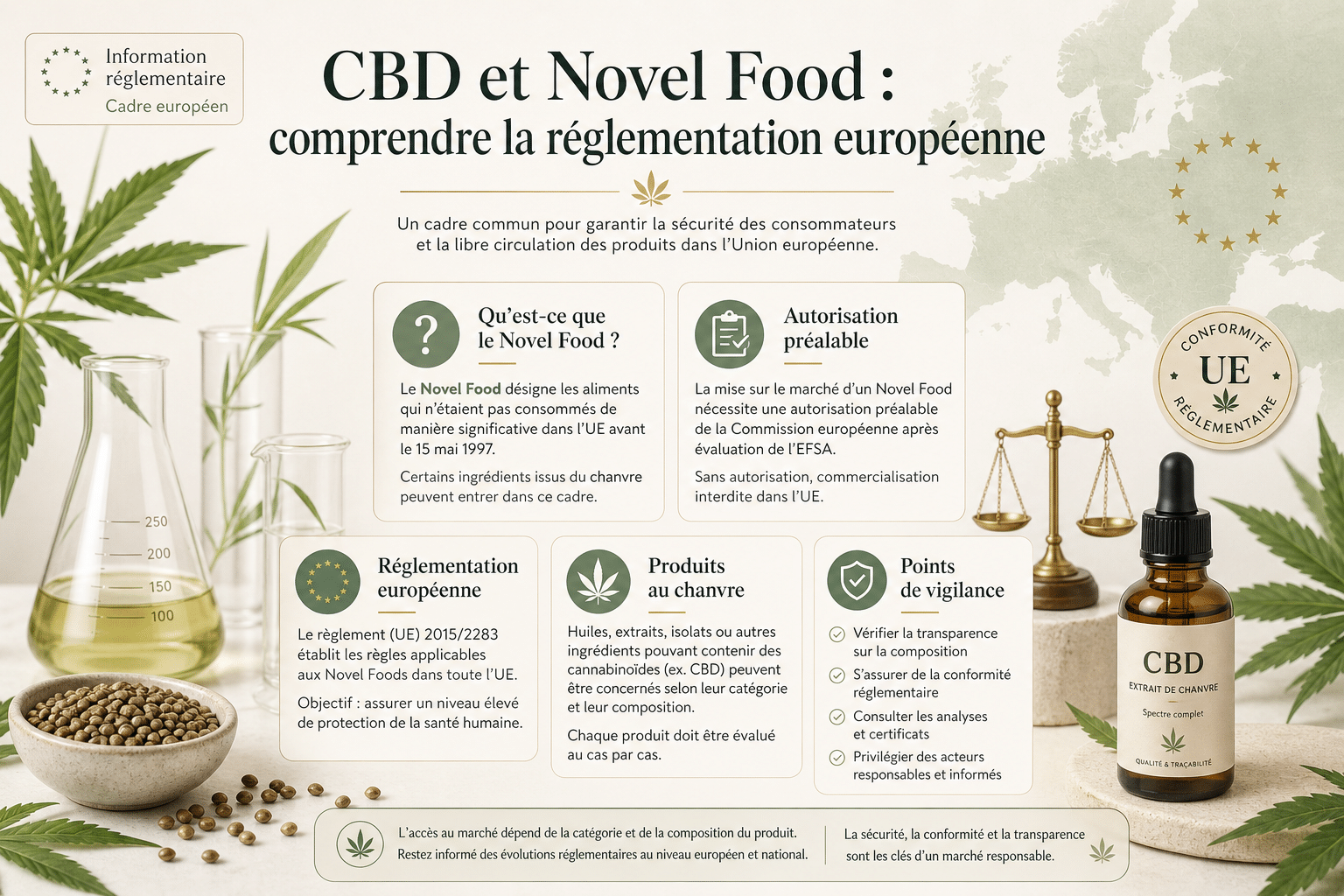 CBD en nieuwe voedingsmiddelen: Inzicht in de Europese regelgeving voor voedingsmiddelen met cannabidiol