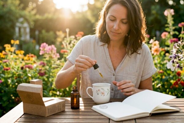 Une femme prépare une tisane au CBD pour profiter d’un moment de bien-être naturel.