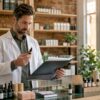 Un pharmacien analyse une huile de CBD vendue à prix abordable.