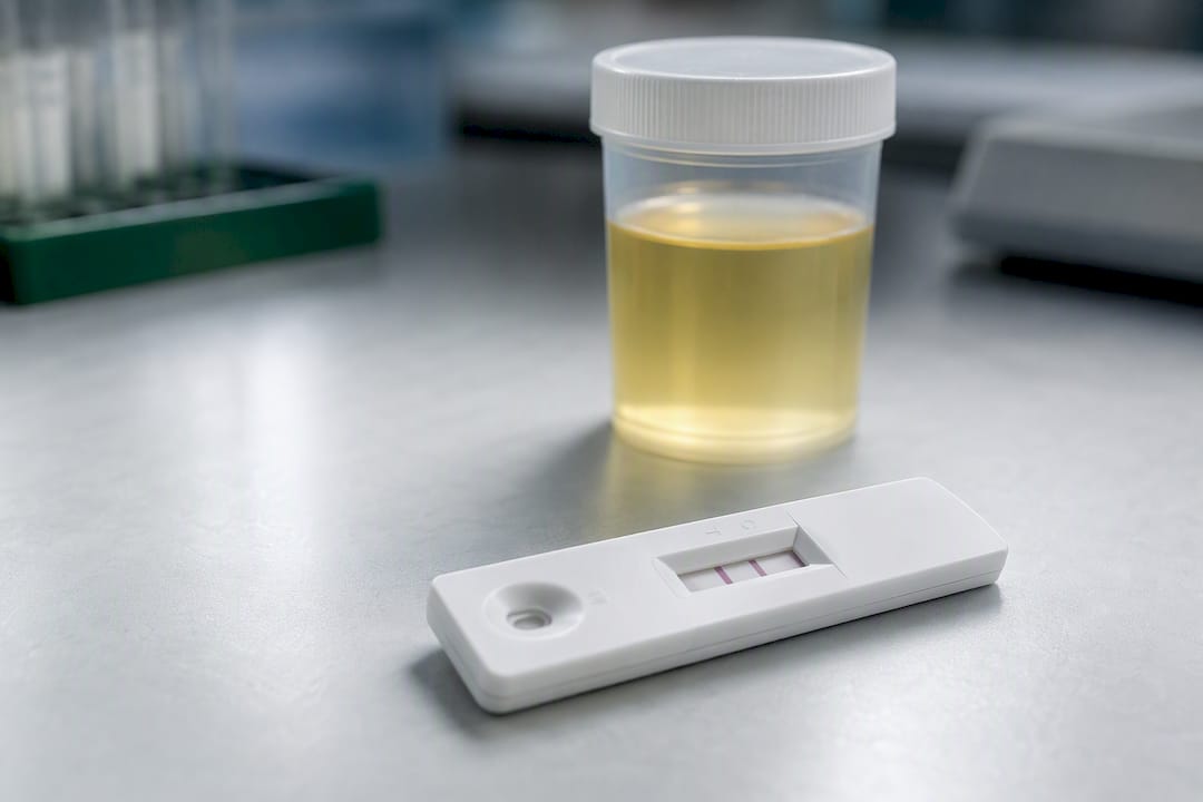 Analyse d'urine et prélèvement pour dépistage du THC