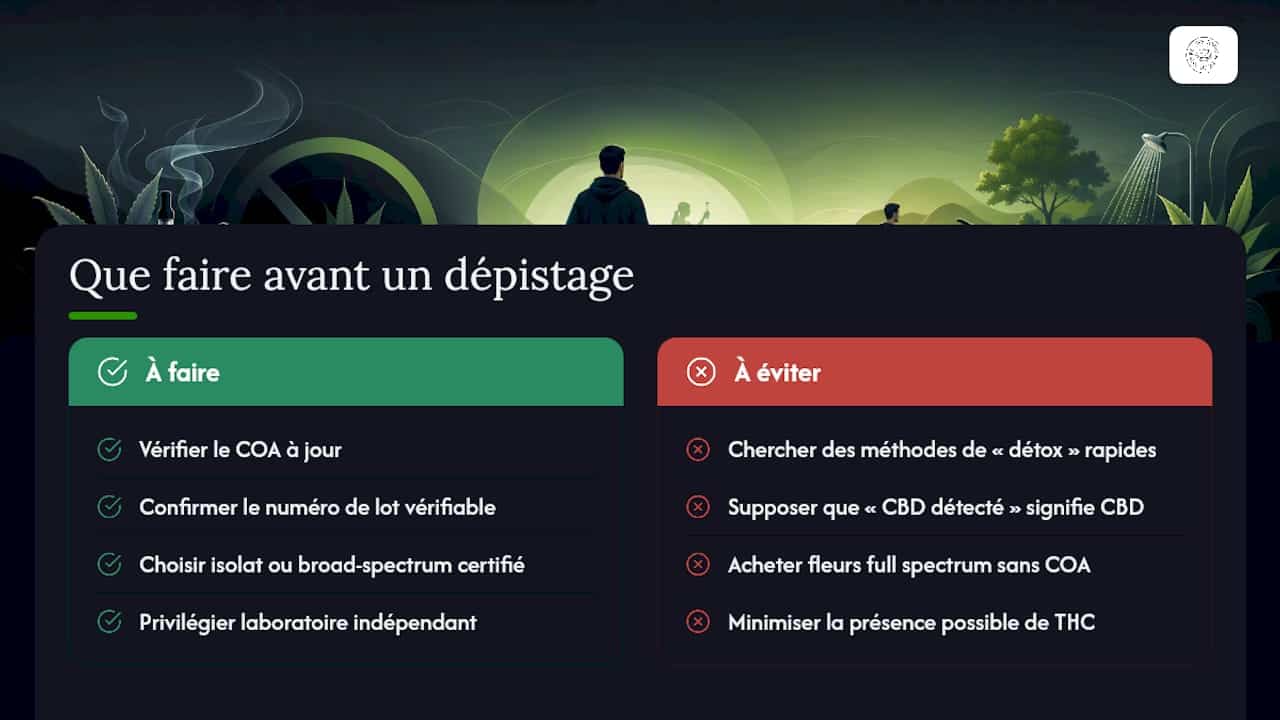 Ce que révèle vraiment un dépistage urine CBD — overview diagram