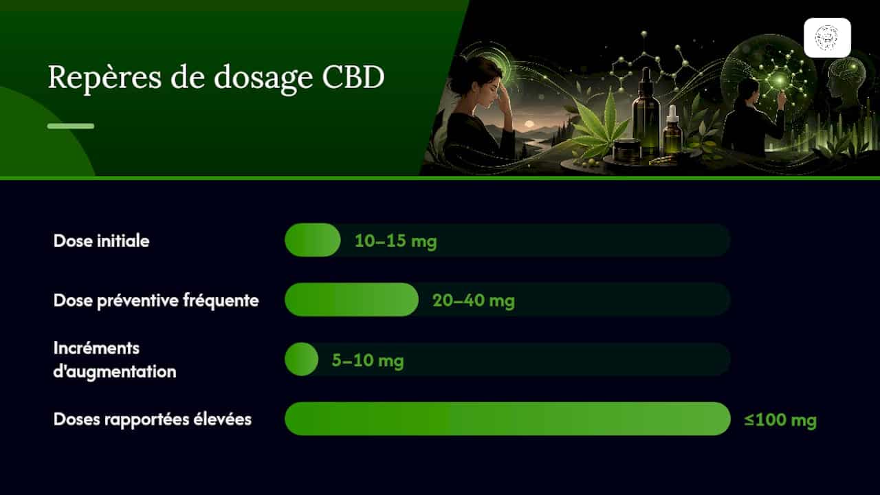 Quelles formes et quelles doses de CBD pour la migraine ? — overview diagram