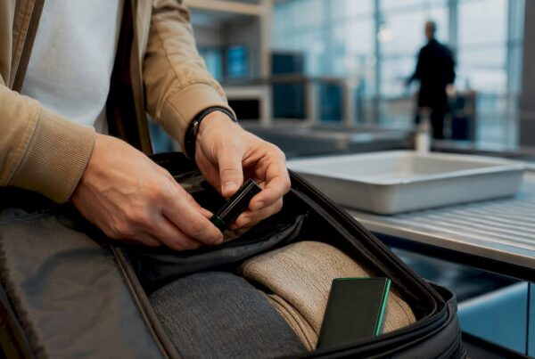 Bagage cabine avec contenant CBD discret