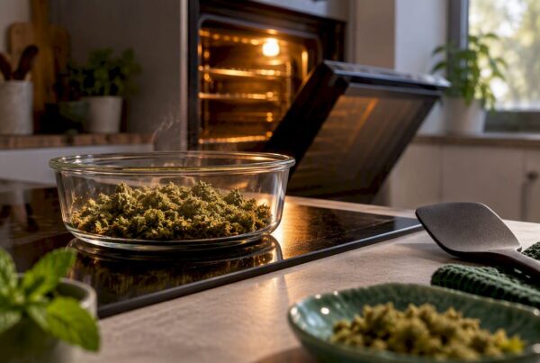 Matière végétale chauffée pour activer la décarboxylation