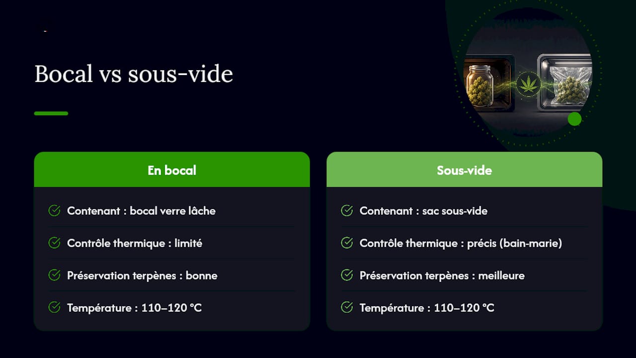 Comparaison des différentes méthodes de décarboxylation du CBD