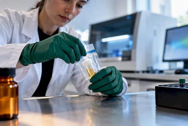 Prélèvement biologique dans un laboratoire de contrôle antidopage
