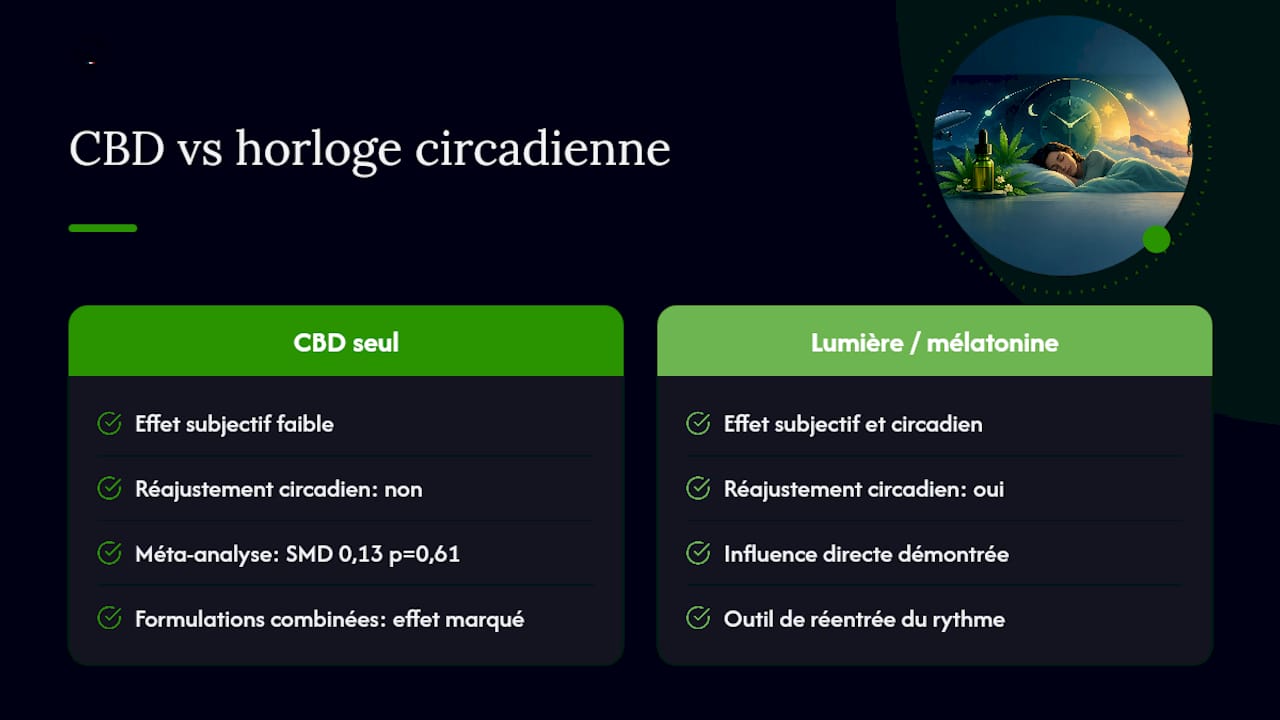 CBD, sommeil et rythme circadien