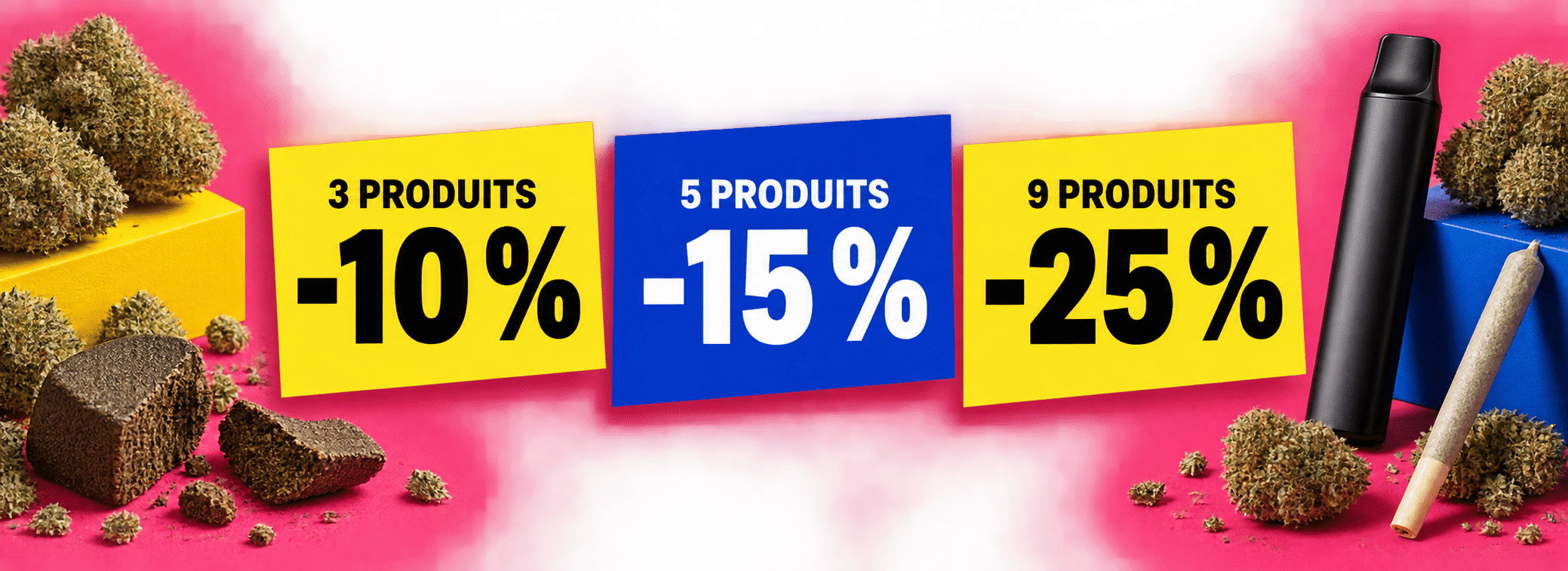 Promotions CBD, fleurs de chanvre, achat cbd en France pas cher et puissant