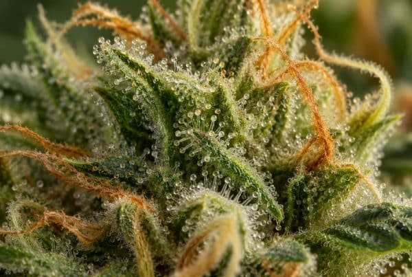 Trichomes CBD : découvrez leur rôle, l’aspect givré des fleurs et les limites des photos pour comparer fleurs, résines et analyses avant achat.